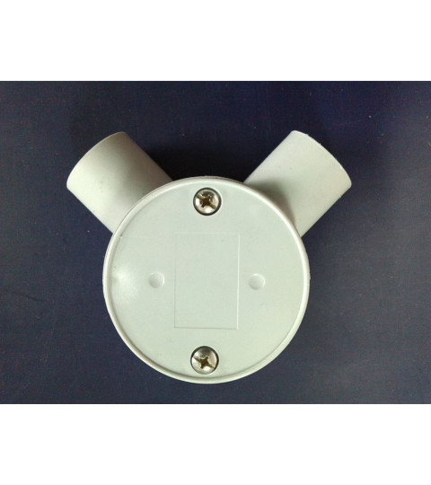 Two Way Shallow Junction Box - 25mm Angled
